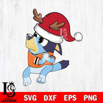 Baltimore Orioles Bluey Santa Claus Christmas Svg Eps Dxf Png File, Digital Download, Instant Download