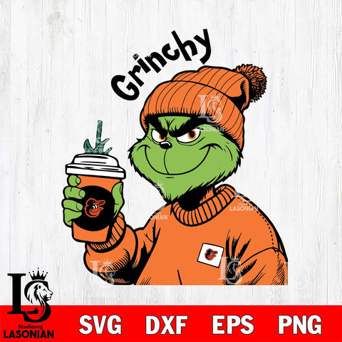 Baltimore Orioles Boujee Grinch 10 Svg Eps Dxf Png File, Digital Download, Instant Download