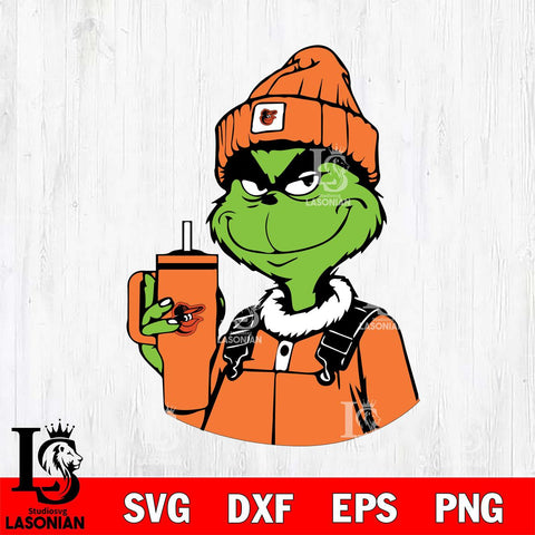 Baltimore Orioles Boujee Grinch 2 Svg Eps Dxf Png File, Digital Download, Instant Download