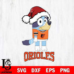 Baltimore Orioles Christmas Bluey Hat Cricut , Christmas Svg , Bluey svg , Digital Download, dxf eps png pdf file