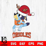 Baltimore Orioles Christmas Bluey Santa Claus Cricut , Christmas Svg , Bluey svg , Digital Download, dxf eps png pdf file