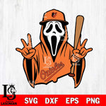 Baltimore Orioles Ghostface 2 Svg Eps Dxf Png File, Digital Download, Instant Download