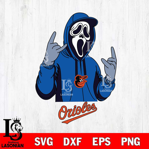 Baltimore Orioles Ghostface Svg Eps Dxf Png File, Digital Download, Instant Download