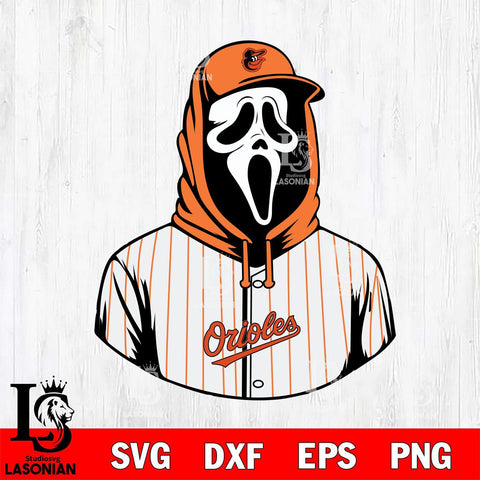 Baltimore Orioles Ghostface 4 Svg Eps Dxf Png File, Digital Download, Instant Download