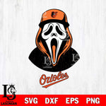 Baltimore Orioles Ghostface 5 Svg Eps Dxf Png File, Digital Download, Instant Download