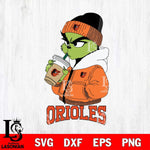 Baltimore Orioles Grinch Bougie Sport Svg Eps Dxf Png File, Digital Download, Instant Download