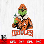 Baltimore Orioles Grinch Christmas Cut Files Cricut, Svg Dxf Eps Png file , Silhouette