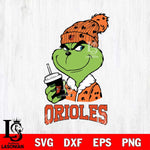 Baltimore Orioles Grinch Cofffe Christmas Cut Files Cricut, Svg Dxf Eps Png file , Silhouette