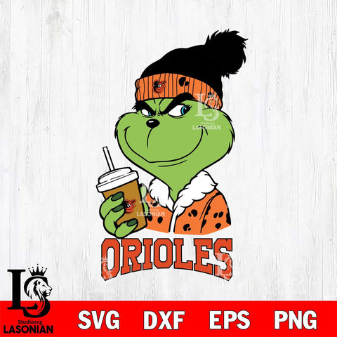 Baltimore Orioles Grinch hat Svg Eps Dxf Png File, Digital Download, Instant Download