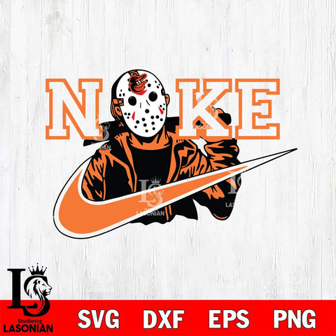 Baltimore Orioles Jason Voorhees Nike Svg Eps Dxf Png File, Digital Download, Instant Download