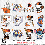 Baltimore Orioles MLB Bundle 12 Svg Eps Dxf Png File, Digital Download, Instant Download