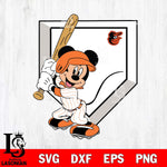 Baltimore Orioles Mickey 3 Svg Eps Dxf Png File, Digital Download, Instant Download