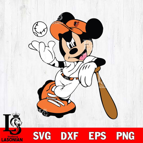 Baltimore Orioles Mickey Svg Eps Dxf Png File, Digital Download, Instant Download