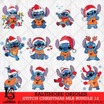 Baltimore Orioles Stitch Christmas MLB Bundle 12 SVG DXF EPS PNG file, Cut file cricut, Instant Download