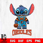 Baltimore Orioles Stitch Horror Halloween Svg Eps Dxf Png File, MLB svg, Digital Download, Instant Download