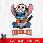 Baltimore Orioles Stitch Jason Voorhees Svg Eps Dxf Png File, MLB svg, Digital Download, Instant Download