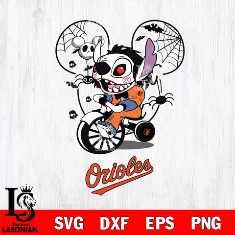 Baltimore Orioles Stitch Jigsaws Halloween Svg Eps Dxf Png File, Digital Download, Instant Download