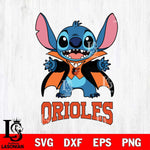 Baltimore Orioles Stitch Vampire halloween Svg Eps Dxf Png File, MLB svg, Digital Download, Instant Download