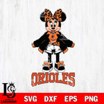 Baltimore Orioles Style Minnie Disney Svg Eps Dxf Png File, Digital Download, Instant Download