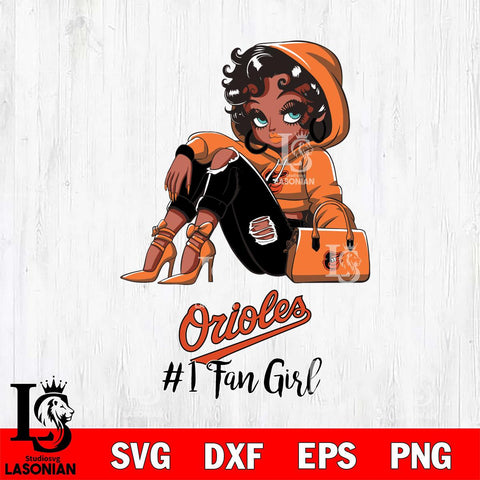 Baltimore Orioles #1 beauty Black Fan Girl