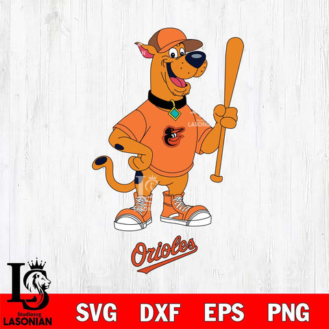 Baltimore Orioles scooby baseball Svg Eps Dxf Png File,MLB File Cut ,Baseball Digital Download , Instant Download, Cut Svg Files