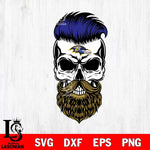 Baltimore Ravens Badass Beard Skull SVG