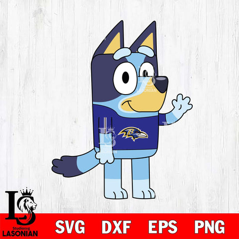 Baltimore Ravens Bluey 5 NFL Svg Eps Dxf Png File, Digital Download, Instant Download