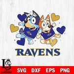 Baltimore Ravens Bluey & Bingo 10 Svg Eps Dxf Png File, NFL svg, Digital Download, Instant Download