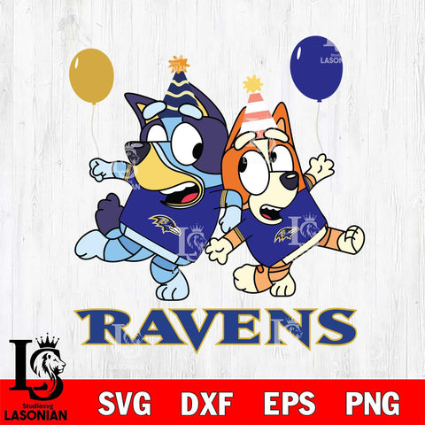 Baltimore Ravens Bluey & Bingo 2 Svg Eps Dxf Png File, NFL svg, Digital Download, Instant Download