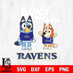 Baltimore Ravens Bluey & Bingo 4 Svg Eps Dxf Png File, NFL svg, Digital Download, Instant Download