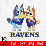 Baltimore Ravens Bluey & Bingo 5 Svg Eps Dxf Png File, NFL svg, Digital Download, Instant Download