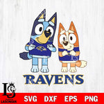 Baltimore Ravens Bluey & Bingo 6 Svg Eps Dxf Png File, NFL svg, Digital Download, Instant Download