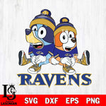 Baltimore Ravens Bluey & Bingo 8 Svg Eps Dxf Png File, NFL svg, Digital Download, Instant Download