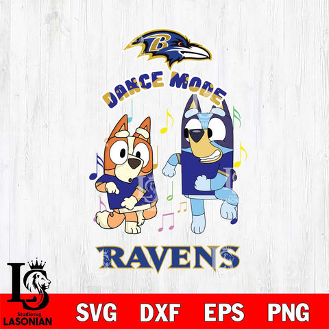 Baltimore Ravens Bluey Bingo Dance Mode Svg Eps Dxf Png File, NFL svg, Digital Download, Instant Download