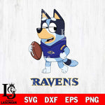 Baltimore Ravens Bluey Football Sport Svg Eps Dxf Png File, Digital Download ,Instant Download, Cricut File