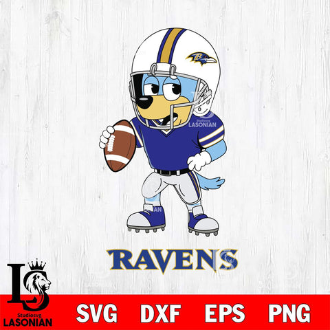 Baltimore Ravens Bluey rugby Svg Eps Dxf Png File, Digital Download ,Instant Download, Cricut File