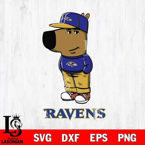 Baltimore Ravens Chill Guy Svg