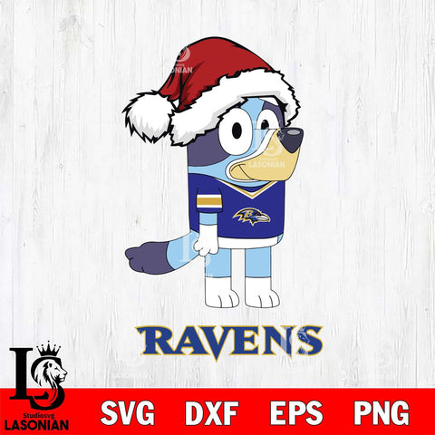 Baltimore Ravens Christmas Bluey Hat Svg Eps Dxf Png File,Cut Svg Files, Digital File, Sublimation