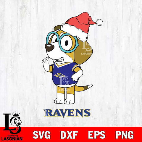 Baltimore Ravens Christmas Bluey Honey Sport Svg Eps Dxf Png File,Cut Svg Files, Digital File, Sublimation