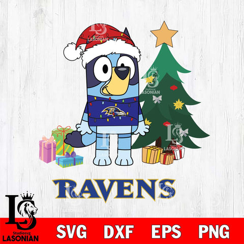 Baltimore Ravens Christmas Bluey Tree Sport Svg Eps Dxf Png File,Cut Svg Files, Digital File, Sublimation