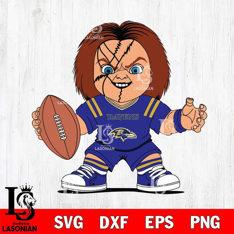 Baltimore Ravens Chucky Horror 2 Svg Eps Dxf Png File, NFL svg, Digital Download, Instant Download