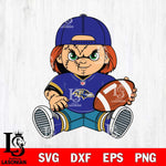 Baltimore Ravens Chucky Horror 3 Svg Eps Dxf Png File, NFL svg, Digital Download, Instant Download