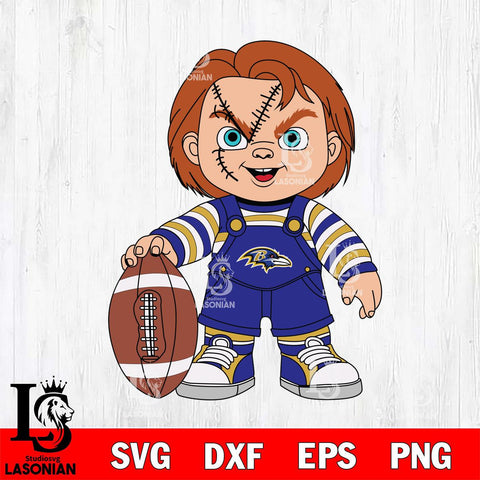 Baltimore Ravens Chucky Horror 7 Svg Eps Dxf Png File, NFL svg, Digital Download, Instant Download