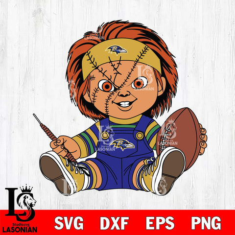 Baltimore Ravens Chucky Horror 9 Svg Eps Dxf Png File, NFL svg, Digital Download, Instant Download