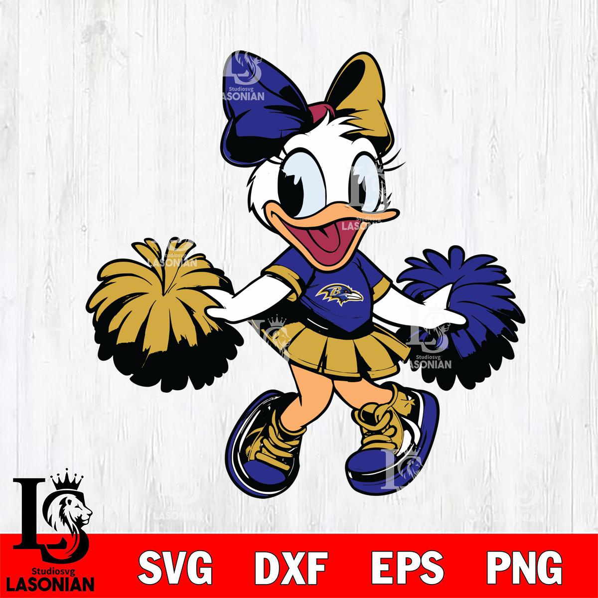 Baltimore Ravens Daisy Duck Cheerleader – lasoniansvg