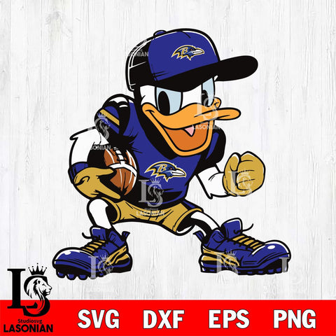 Baltimore Ravens Donal Duck Svg Eps Dxf Png File, Digital Download, Instant Download