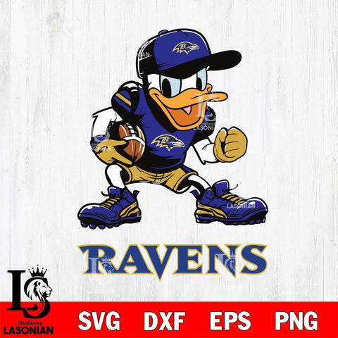 Baltimore Ravens Donal Duck Disney, Svg Eps Dxf Png File, Digital Download