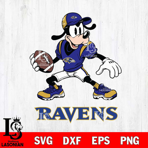 Baltimore Ravens Goofy Disney, Svg Eps Dxf Png File, Digital Download