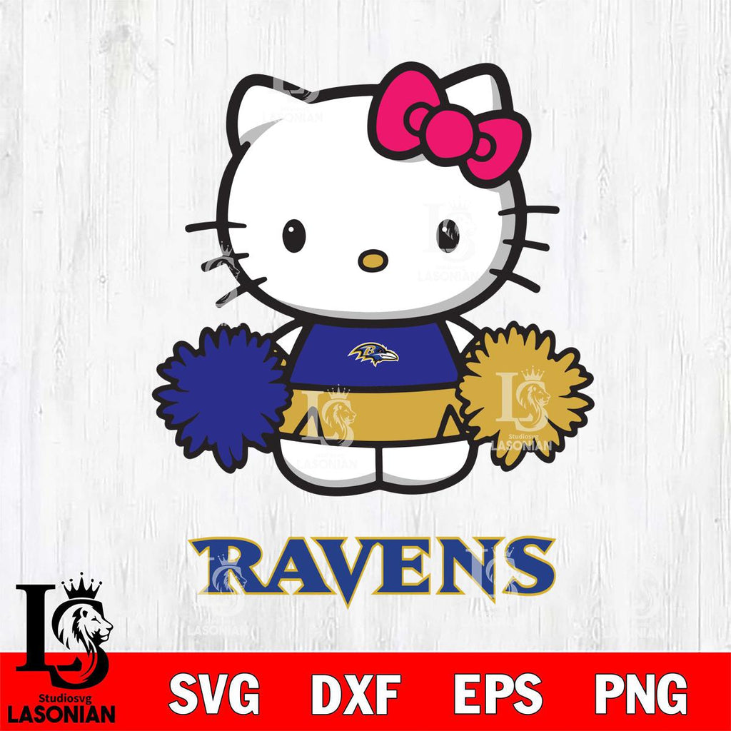 Baltimore Ravens Hello Kitty Cheerleader 2 – lasoniansvg