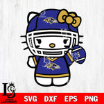 Baltimore Ravens Hello Kitty sport 6 Svg Eps Dxf Png File, Digital Download, Instant Download